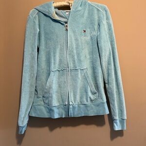 Tommy Hilfiger Light Blue Zip-Up Hoodie